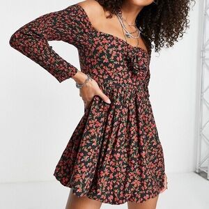 ASOS romantic off the shoulder rose dress